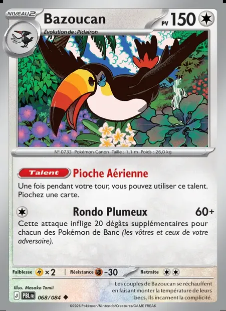 Bazoucan, carte Pokémon PBL 068 — extension Nuit Noire