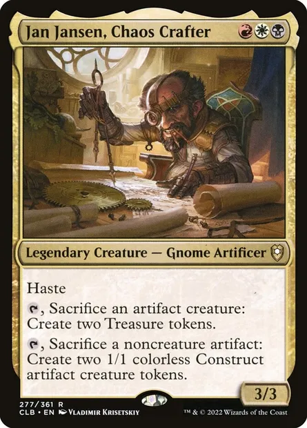 Jan Jansen, Chaos Crafter, Magic card CLB 277 — Commander Legends: Battle for Baldur's Gate set