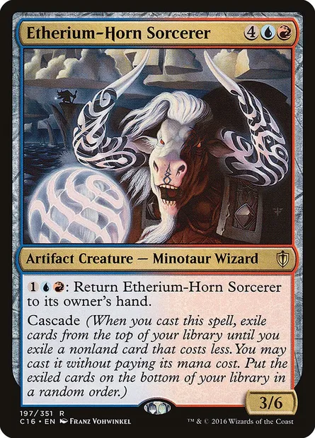 Etherium-Horn Sorcerer, Magic card C16 197 — Commander 2016 set