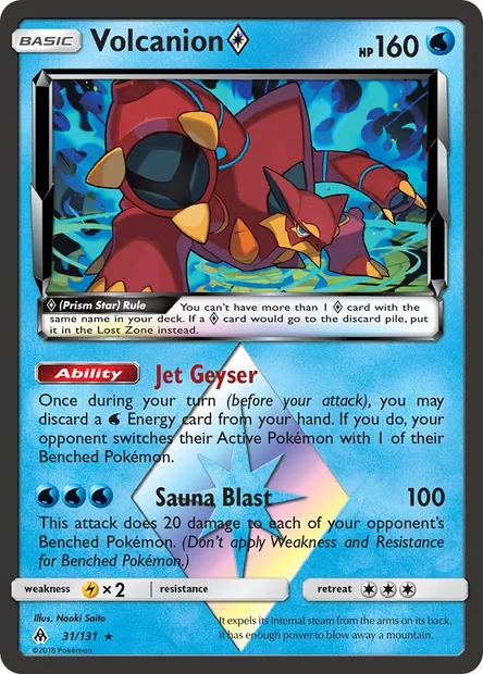 Volcanion ◇, Pokémon card FLI 31 — Forbidden Light set