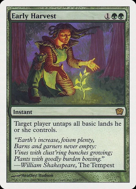 Early Harvest, Magic card 9ED 235 — Ninth Edition set