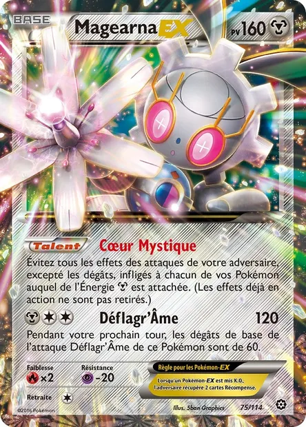 Magearna EX, carte Pokémon STS 75 — extension Offensive Vapeur