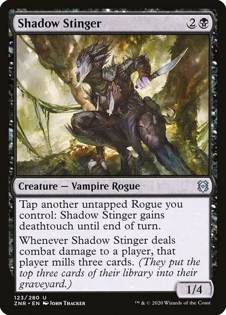 Shadow Stinger, Magic card ZNR 123 — Zendikar Rising set