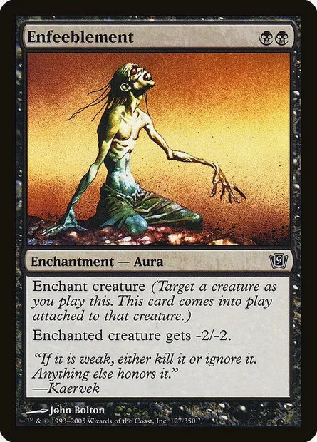 Enfeeblement, Magic card 9ED 127★ — Ninth Edition set