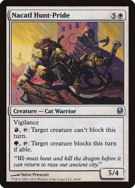 Nacatl Hunt-Pride, Magic card DDH 20 — Duel Decks: Ajani vs. Nicol Bolas set