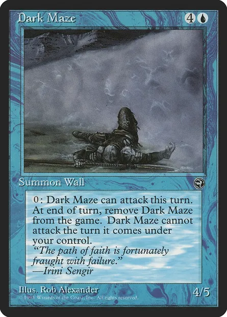 Dark Maze, Magic card HML 25a — Homelands set
