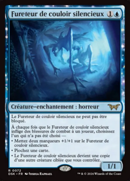 Fureteur de couloir silencieux, carte Magic DSK 72 — extension Duskmourn: House of Horror