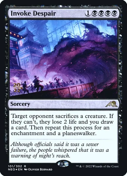 Invoke Despair, Magic card PNEO 101s — Kamigawa: Neon Dynasty Promos set