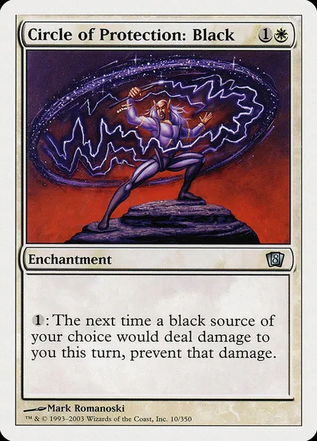 Circle of Protection: Black, Magic card 8ED 10 — Eighth Edition set