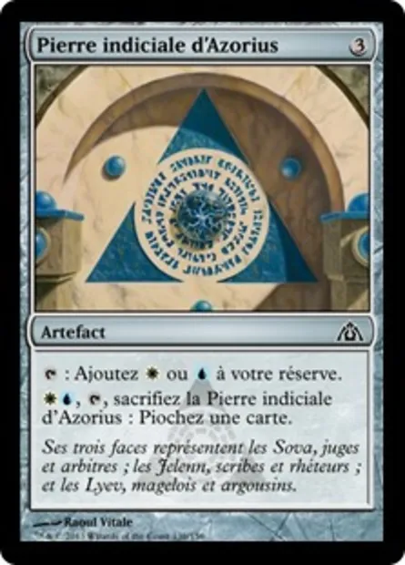 Pierre indiciale d'Azorius, carte Magic DGM 136 — extension Le labyrinthe du dragon