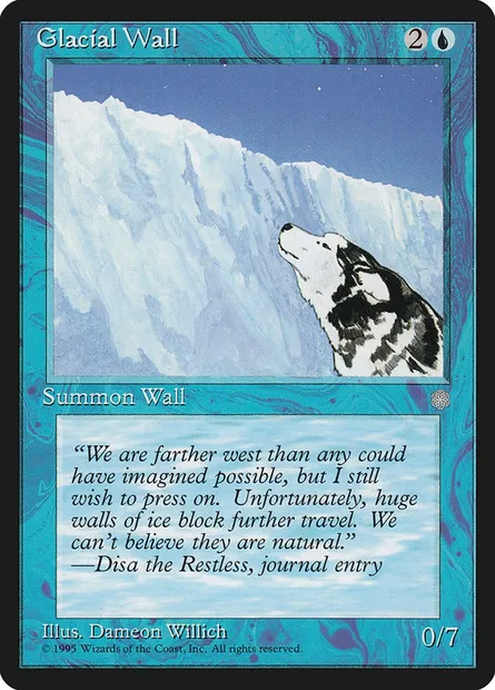 Glacial Wall, Magic card ICE 71 — Ice Age set