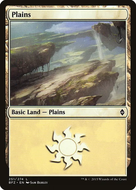 Plains, Magic card BFZ 251a — Battle for Zendikar set