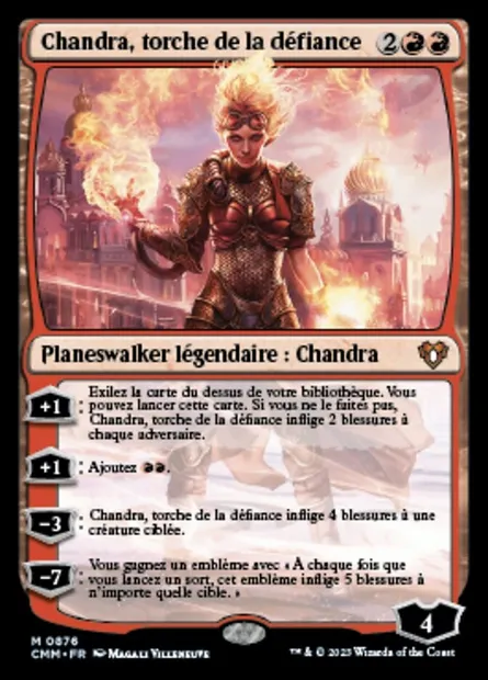 Chandra, torche de la défiance, carte Magic CMM 876 — extension Commander Masters