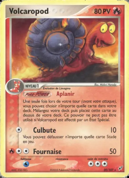 Volcaropod, carte Pokémon DX 20 — extension EX Deoxys