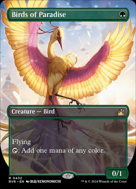 Birds of Paradise, Magic card RVR 432 — Ravnica Remastered set