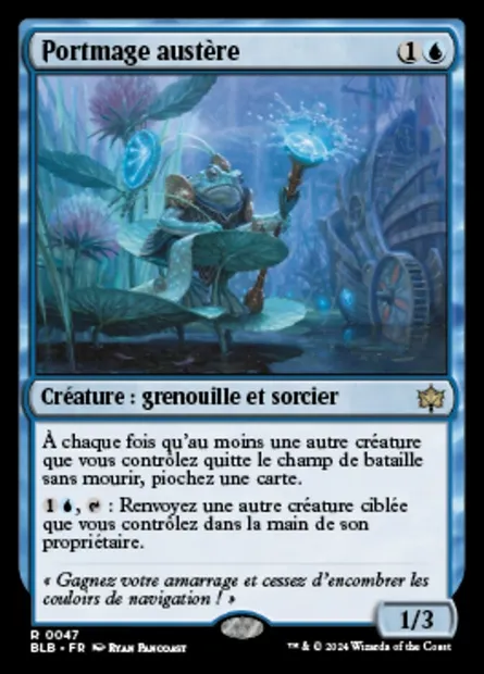 Portmage austère, carte Magic BLB 47 — extension Bloomburrow