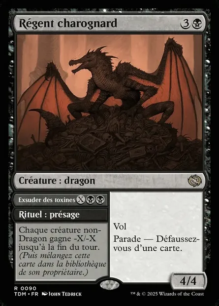 Régent charognard // Exsuder des foxines, carte Magic TDM 90 — extension Tarkir: Dragonstorm