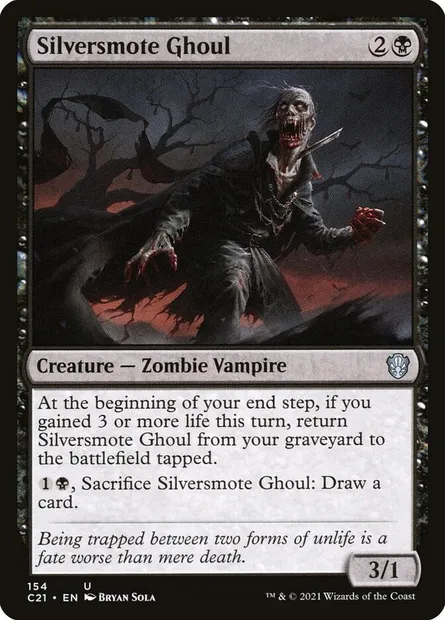Silversmote Ghoul, Magic card C21 154 — Commander 2021 set