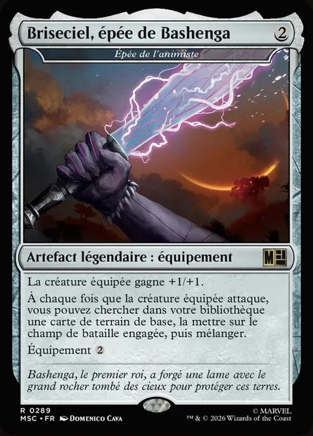 Épée de l'animiste, carte Magic MSC 289 — extension Marvel Super Heroes Commander