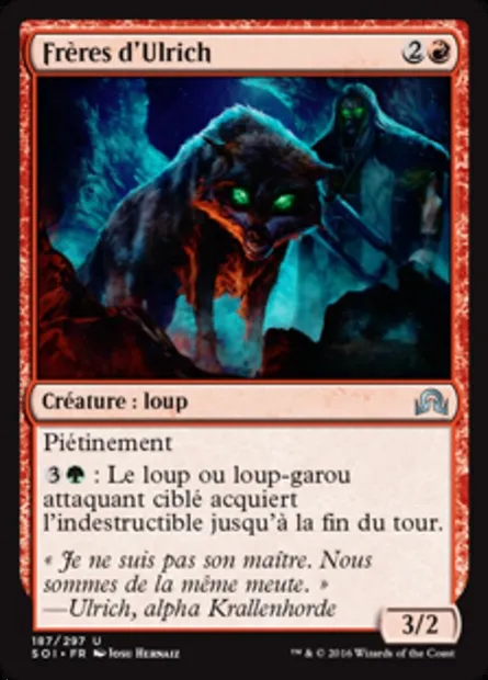 Frères d'Ulrich, carte Magic SOI 187 — extension Ténèbres sur Innistrad
