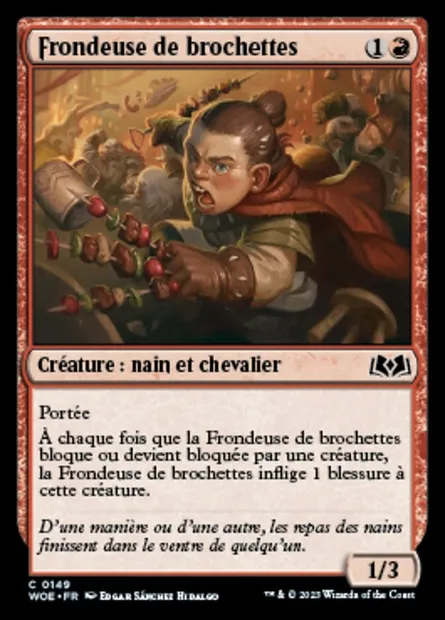 Frondeuse de brochettes, carte Magic WOE 149 — extension Wilds of Eldraine