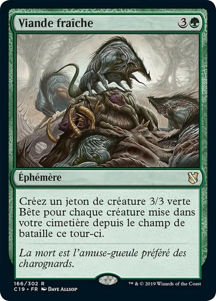 Viande fraîche, carte Magic C19 166 — extension Commander 2019