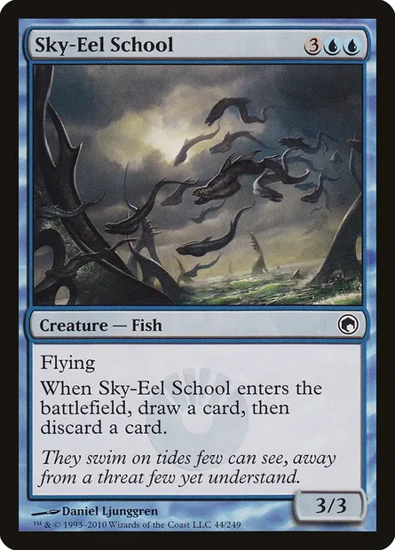 Sky-Eel School, Magic card SOM 44 — Scars of Mirrodin set