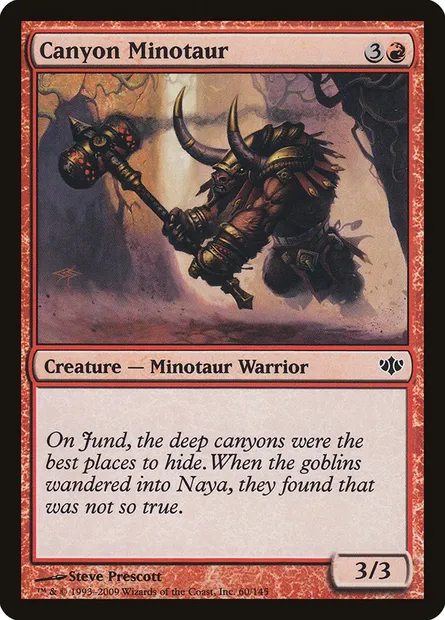 Canyon Minotaur, Magic card CON 60 — Conflux set
