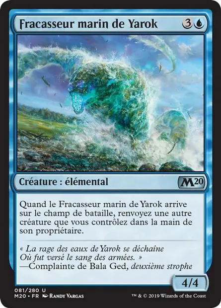 Fracasseur marin de Yarok, carte Magic M20 81 — extension Core Set 2020