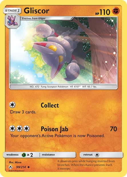 Gliscor, Pokémon card UNB 99 — Unbroken Bonds set