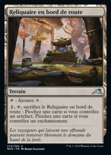Reliquaire en bord de route, carte Magic NEO 272 — extension Kamigawa: La Dynastie Néon