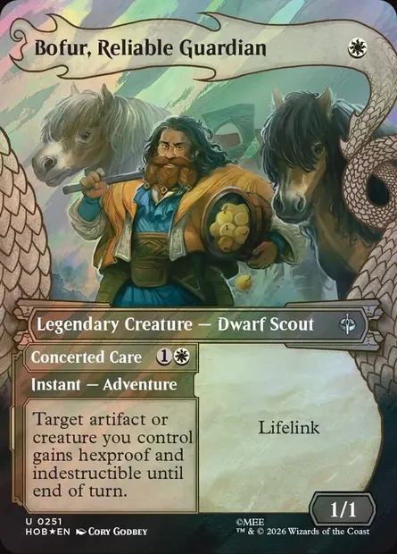 Bofur, Reliable Guardian // Concerted Care, Magic card HOB 251 — The Hobbit set