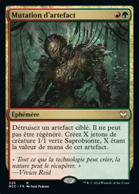 Mutation d'artefact, carte Magic NCC 326 — extension New Capenna Commander