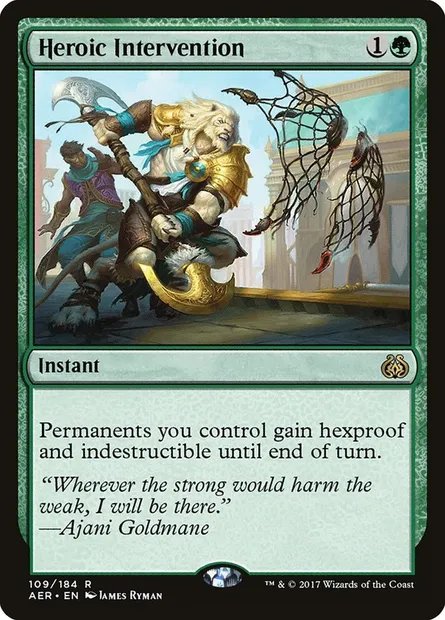 Heroic Intervention, Magic card AER 109 — Aether Revolt set