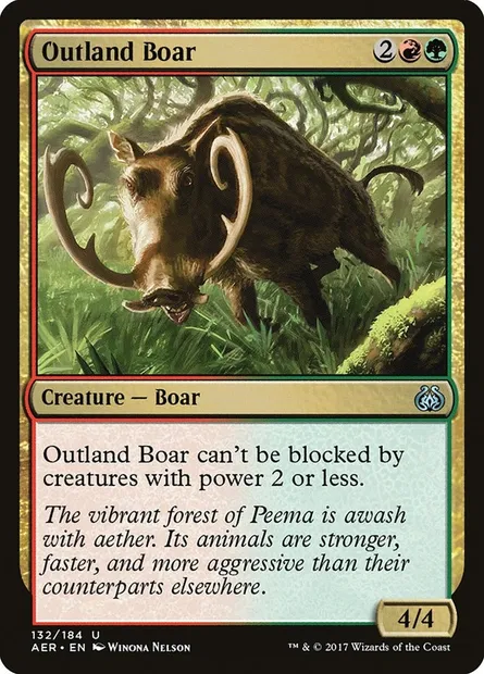 Outland Boar, Magic card AER 132 — Aether Revolt set
