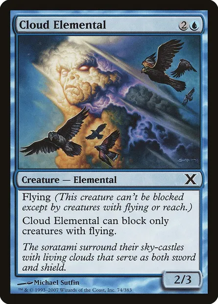 Cloud Elemental, Magic card 10E 74 — Tenth Edition set