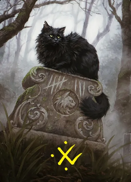 Nine-Lives Familiar // Nine-Lives Familiar, carte Magic AFDN 36b — extension Foundations Art Series