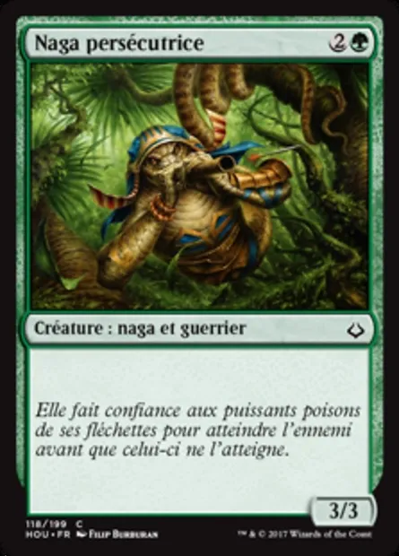 Naga persécutrice, carte Magic HOU 118 — extension L’âge de la destruction