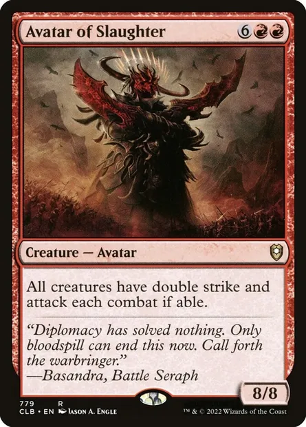 Avatar of Slaughter, Magic card CLB 779 — Commander Legends: Battle for Baldur's Gate set