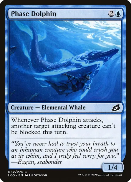 Phase Dolphin, Magic card IKO 62 — Ikoria: Lair of Behemoths set