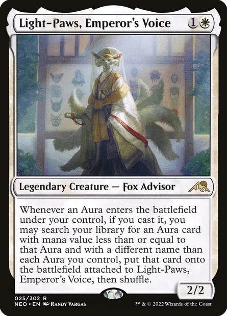 Light-Paws, Emperor's Voice, Magic card NEO 25 — Kamigawa: Neon Dynasty set