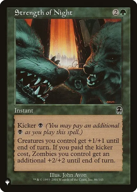 Force de la nuit, carte Magic PLST APC-86 — extension The List