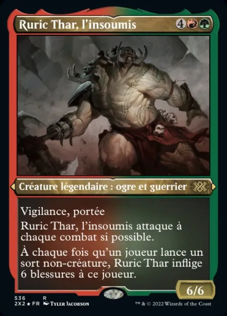 Ruric Thar, l'insoumis, carte Magic 2X2 536 — extension Double Masters 2022