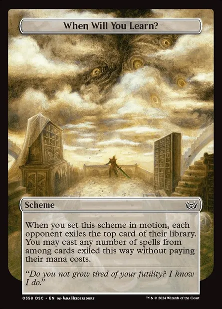 When Will You Learn?, Magic card DSC 358 — Duskmourn: House of Horror Commander set