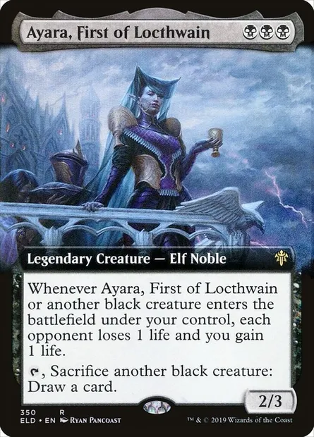 Ayara, Première de Locthwain, carte Magic ELD 350 — extension Throne of Eldraine