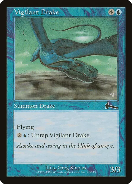 Vigilant Drake, Magic card ULG 46 — Urza's Legacy set