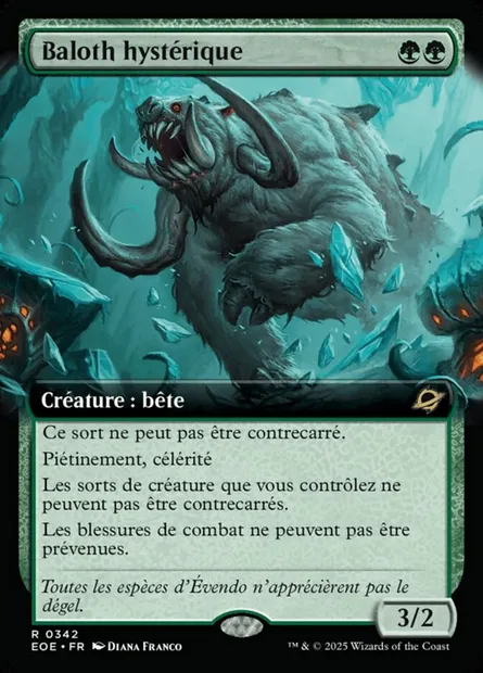 Baloth hystérique, carte Magic EOE 342 — extension Edge of Eternities