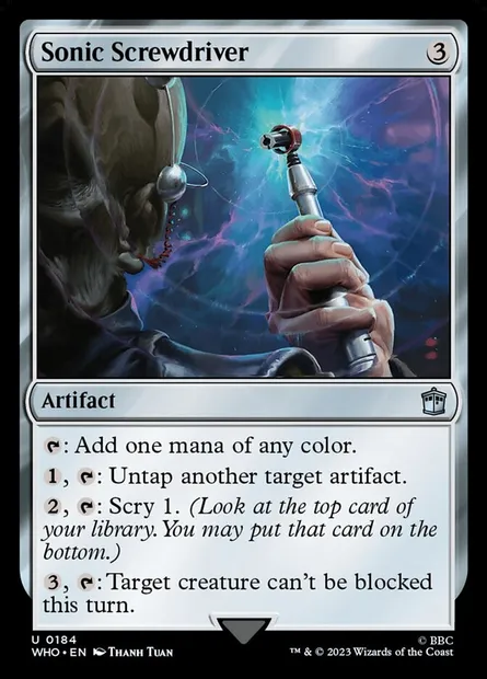 Sonic Screwdriver, Magic card WHO 184 — Doctor Who set