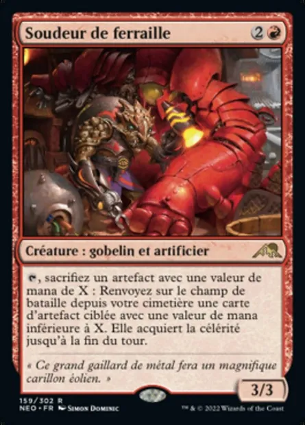 Soudeur de ferraille, carte Magic NEO 159 — extension Kamigawa: La Dynastie Néon