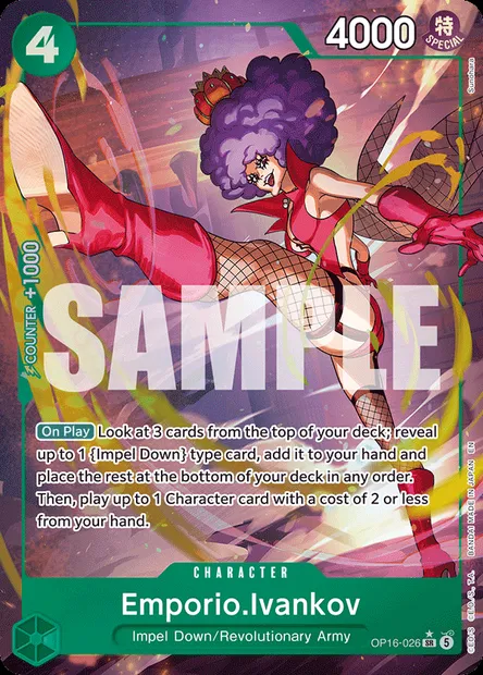 Emporio.Ivankov, One Piece card OP16-026 — THE TIME OF BATTLE set